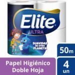 PAPEL HIGIENICO ELITE ULTRA DOBLE HOJA PQTE 4X50MTS