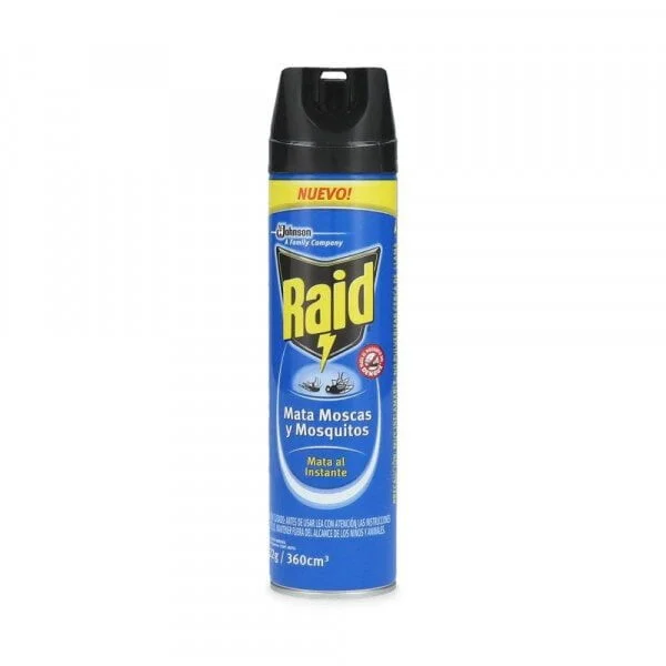 RAID MATA MOSCAS Y MOSQUITOS CON OLOR 360CC