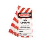 TARJETA BLOQUEO LAMINADA "NO OPERAR" PQTE 25 UNIDS VICSA